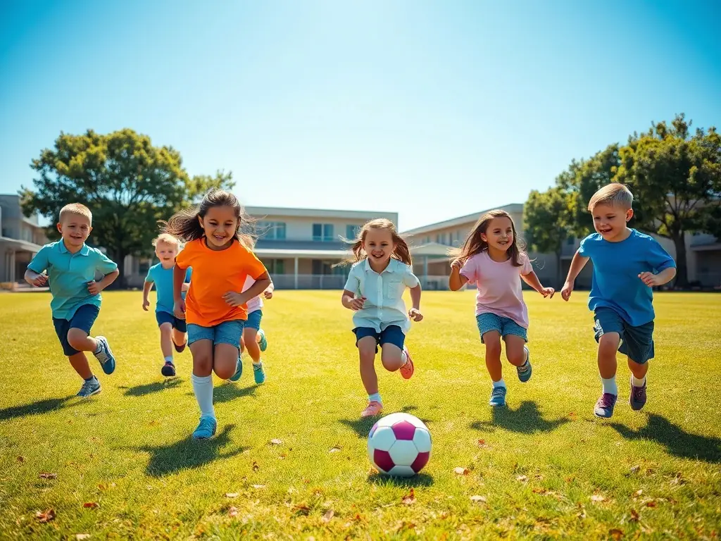Students engaging in a recreational activity, such as a friendly sports match or outdoor game, highlighting the fun and social aspects of the club.